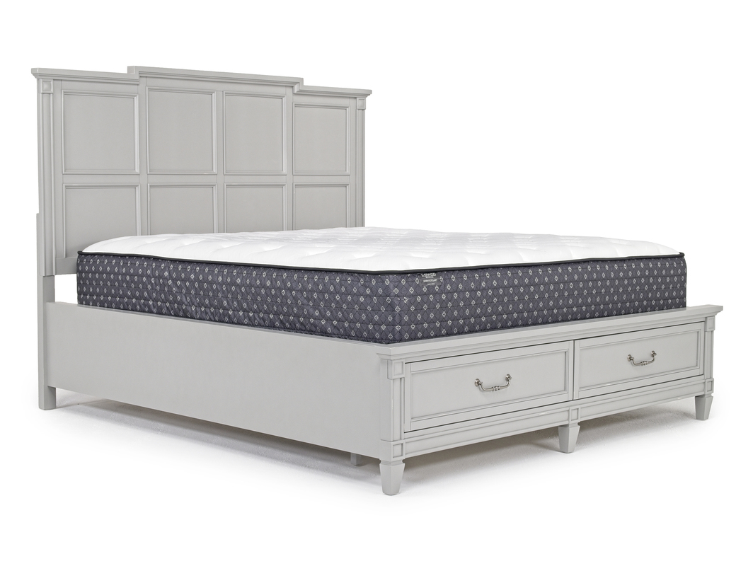 Willowbrook Panel Bed in Pebble, Eastern King Beds Bedroom