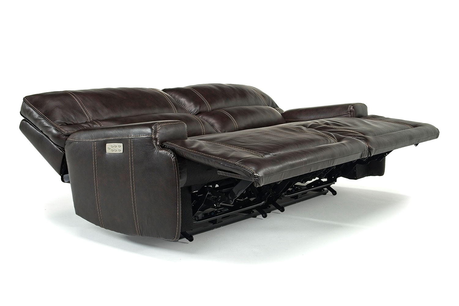 Oslo 3 Power Sofa In Brown Leather