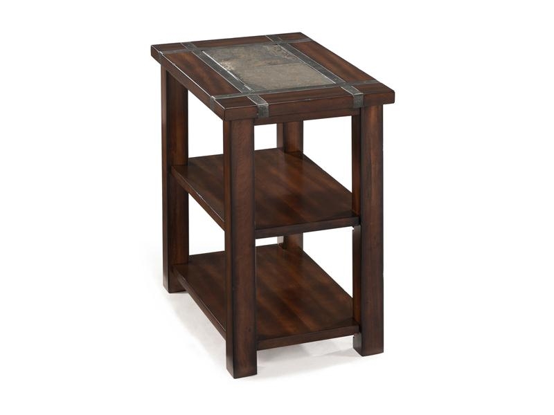 Roanoke Chairside Table in Brown Sofa Tables Living Room
