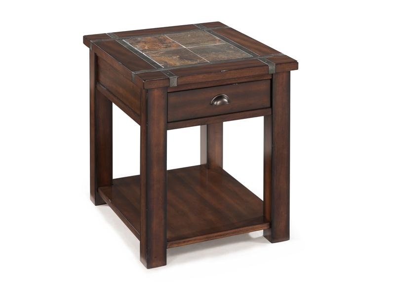 Roanoke End Table in Brown Sofa Tables Living Room