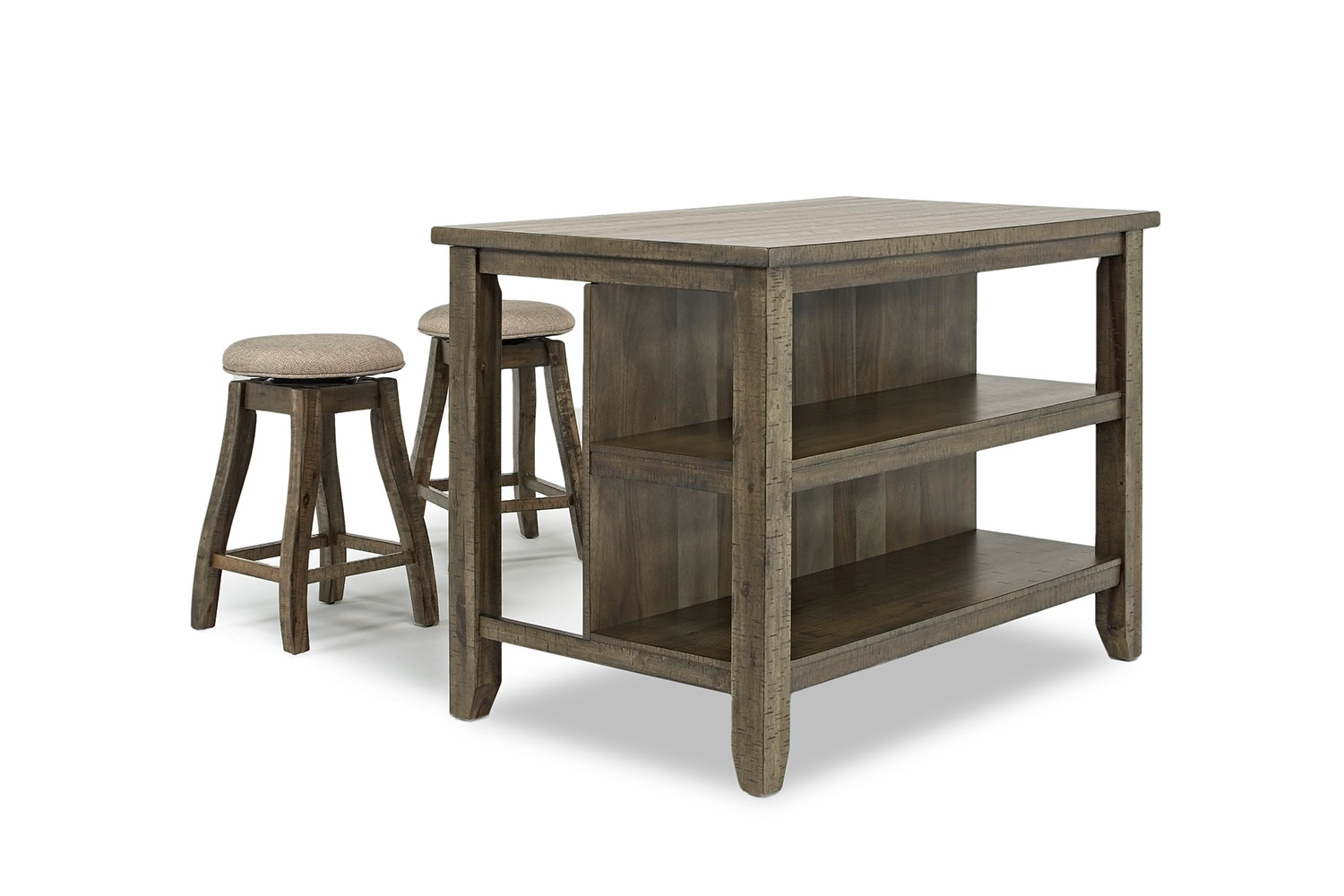 Stone Kitchen Island in Light Gray | Mor Furniture